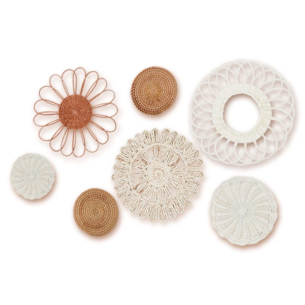 1651 Boho Wall Decor, Rattan Flower Wall Decor,Nursery Wall Decor,Nursery